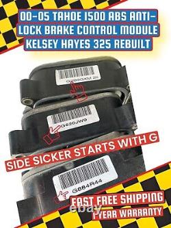 00-05 Tahoe 1500 Abs Anti-lock Brake Control Module Kelsey Hayes 325 Rebuilt