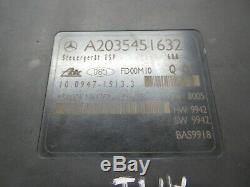 2001 Mercedes C240 OEM Anti-Lock Brake Control Module 2035451632 ABS ESP W203