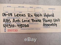 2006-2008 Lexus Rx 400h Hybrid Abs Anti-lock Brake Pump Assembly 44510-48060 Oem