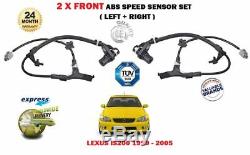 For Lexus Is200 2.0 1999-05 New 2x Front Left + Right Abs Anti Lock Speed Sensor