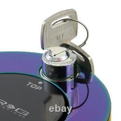NRG STEERING WHEEL QUICK RELEASE NEO CHROME ANTI-THEFT LOCK HUB ADAPTER WithKEY