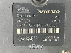2002 2006 Volvo S60 V70 S80 Xc90 Abs Anti-lock Module Contrôleur De Freinage 8671224