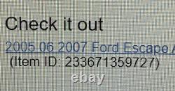 2005 06 2007 Ford Escape A/t Abs Anti Lock Brake Pump Module Unit 5l84 2c346 Ah