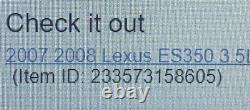 2007 2008 Lexus Es350 3.5l A/t Abs Pompe De Frein Antiblocage 44540-33100