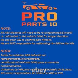 2010-2012 Ford Escape Assemblage de la pompe de frein ABS Anti-Lock VIN 7 VIN G 8ème chiffre