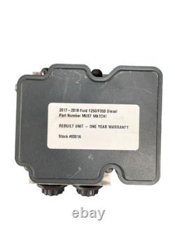 Module de frein antiblocage ABS avec pompe pour Ford F250/F350 2017-2018 reconditionné HC3C-2C405-A