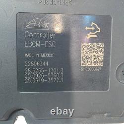 Module de pompe d'accumulateur de frein à anti-blocage ABS Cadillac SRX 2011-2016 22803991