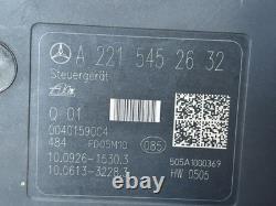Module de pompe de frein antiblocage ABS OEM Mercedes W221 W216 Cl550 S550 2007 2010