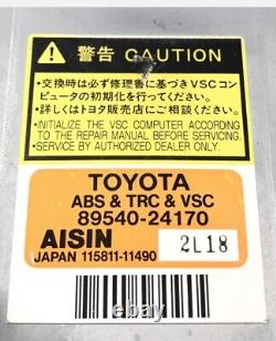 Réparation du module de traction ABS Anti-Lock TRC VSC pour Lexus SC430 02-05 (Réf. 89540-24170)