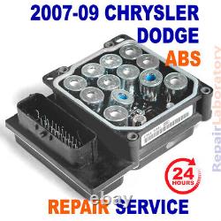 SERVICE DE RÉPARATION ? Module de commande de la pompe ABS Anti-Lock pour Dodge, Chrysler 2007-09
